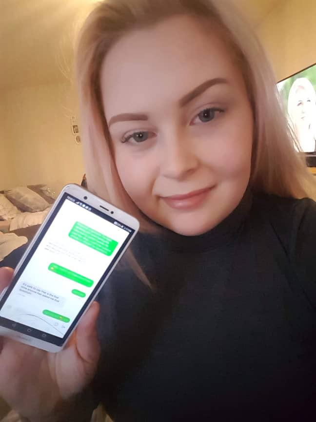New mum Jessica Courtney accidentally texted a Hermes delivery driver a question about postpartum bleeding. Credit: Kennedy News and Media