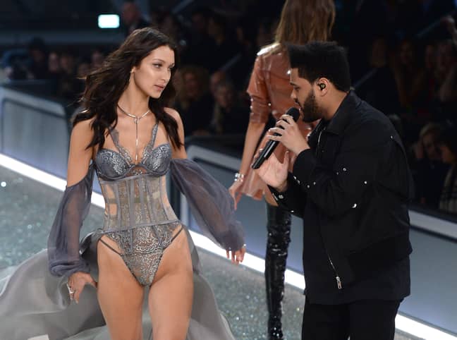 Bella Hadid and The Weeknd at the Victoria's Secret Fashion Show 2016 ' Credit: PA