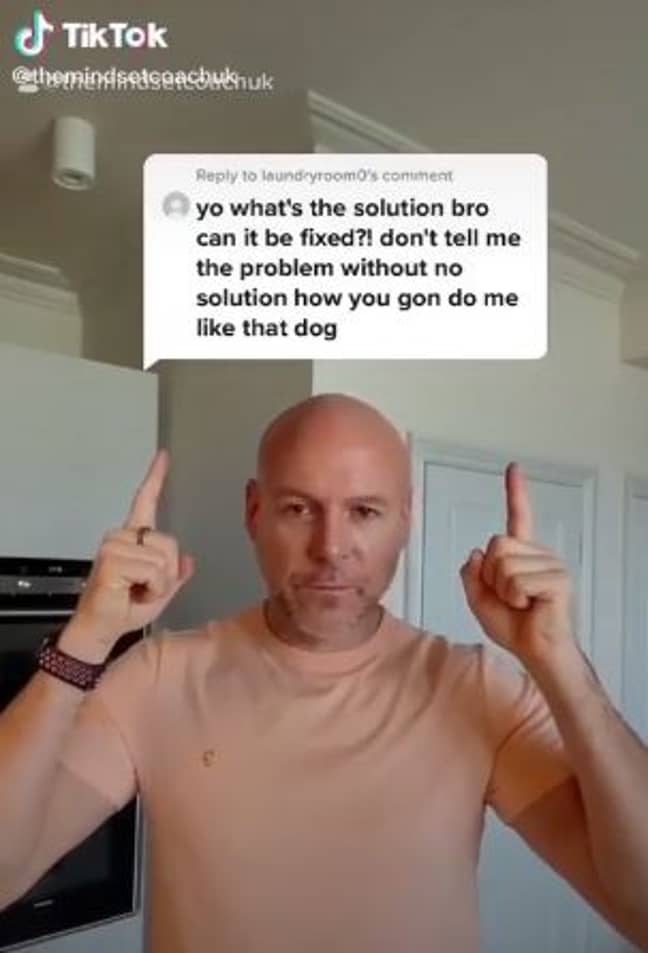 Someone asked Paul what the solution is. Credit: TikTok/themindsetcoachuk