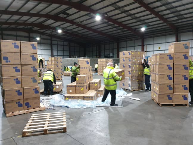 The equipment getting ready for onward distribution. Credit: National Services Scotland 