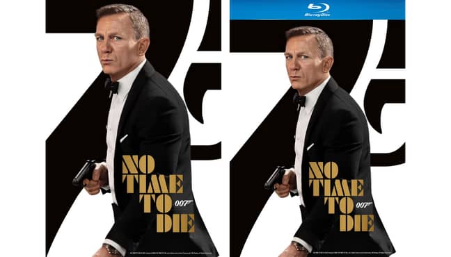 Jame Bond No Time To Die DVD and Blu Ray. (Credit: Amazon)