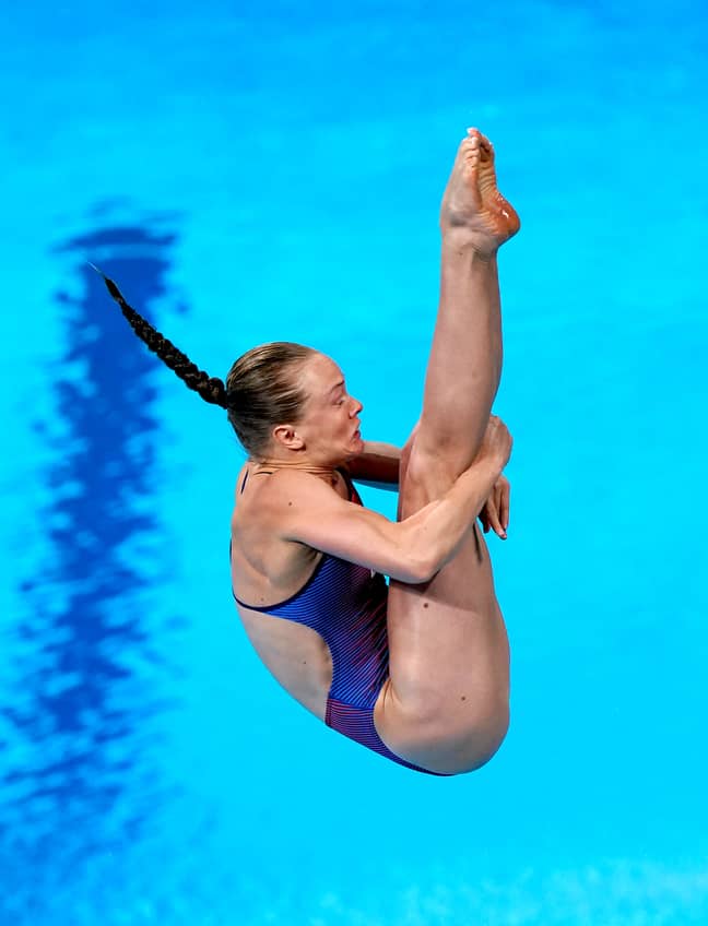 USA's Krysta Palmer competing in the Tokyo Olympics. Credit: PA
