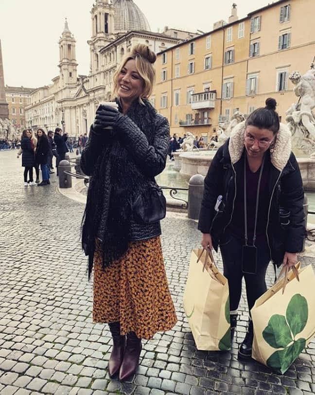 Cuoco has been in Rome filming for The Flight Attendant. Credit: Kaley Cuoco/Instagram
