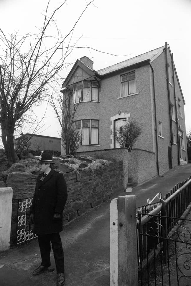A policeman outside Sutcliffe's home. Credit: PA