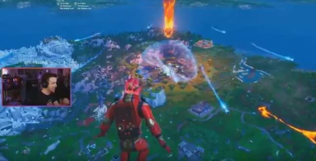 The meteor strike that appeared. Credit: Epic Games/YouTube