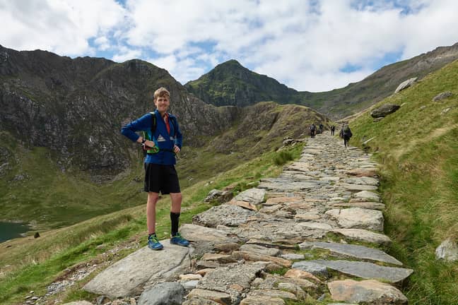 Alex climbed the three peaks - and ran between. Credit: Alex Staniforth/Jonathan Davies