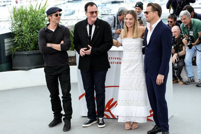 Brad Pitt, Quentin Tarantino, Margot Robbie and Leonardo DiCaprio at the Cannes Film Festival. Credit: PA
