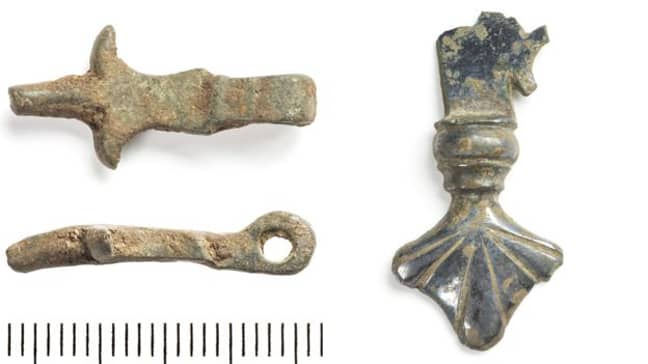 Other items discovered during the dig included a belt buckle and horse harness
