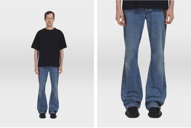 Fancy a pair of boot-cut jeans? They're back in, apparently. Credit: Balenciaga