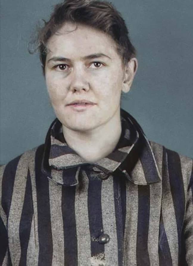 Deliana Rademakers' photograph is among those that have been colourised as part of the project. Credit: https://facesofauschwitz.com/
