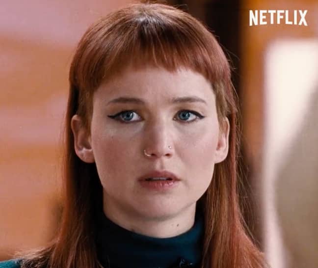 Jennifer Lawrence stars in Don't Look Up. Credit: Netflix