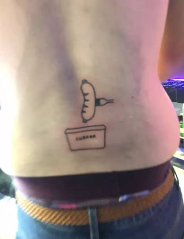 Another questionable tattoo. Credit: LADbible 