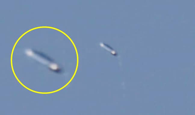 A man filmed what he says is a UFO near to his house. Credit: Kennedy News and Media 