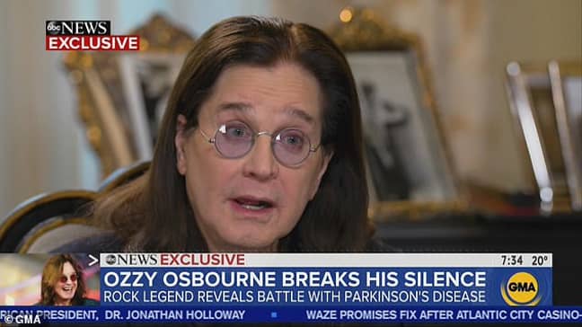 Ozzy said he was in a 'shocking state' a year ago. Credit: ABC/Good Morning America 