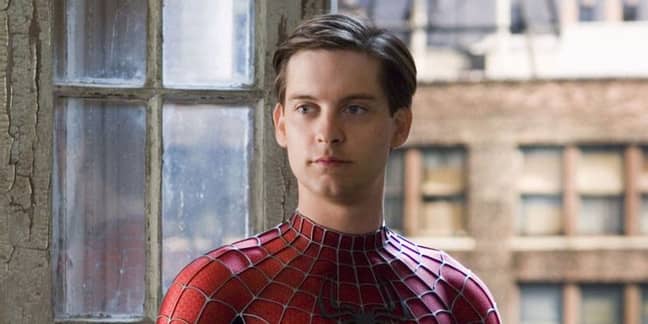 Toby Maguire - who clearly wasn't a teenager at this point - as Spider-Man. Credit: Sony