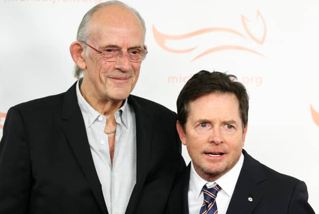 Back to the Future stars Michael J. Fox and Christopher Lloyd on the red carpet. Credit: PA