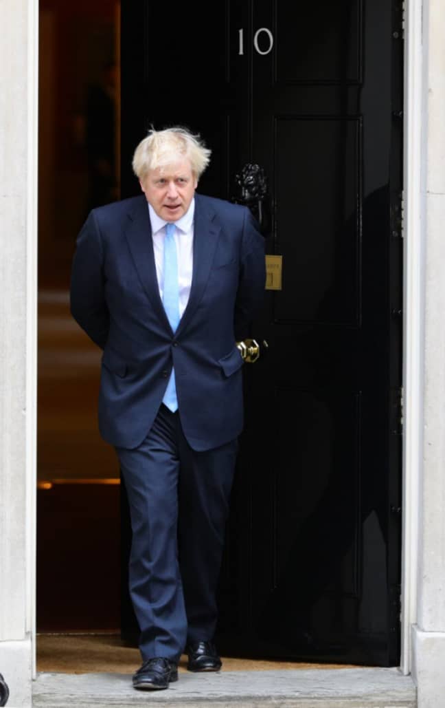 Johnson outside 10 Downing Street. Credit: PA