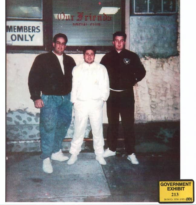 Alite (centre) became involved with the Gambino family from a young age, dealing cocaine and heroin. Credit: US Government evidence