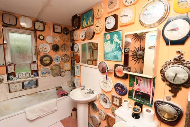 Roy has 60 clocks in his bathroom. Credit: Paul Jacobs/pictureexclusive.com