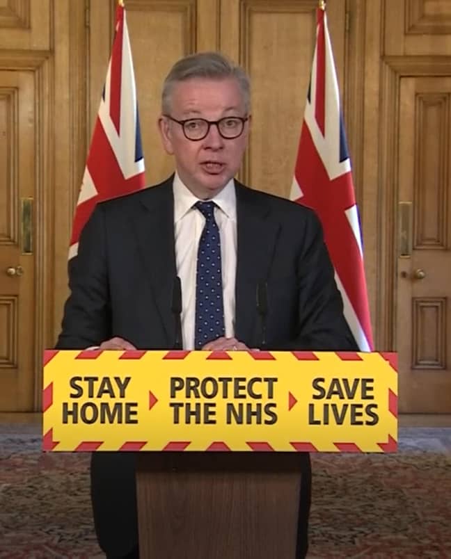 Mr Gove urged people to stay home this weekend. Credit: PA