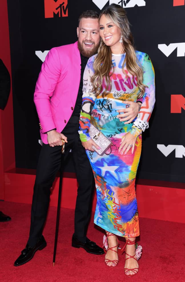 McGregor on the VMAs red carpet with partner Dee Devlin. Credit: PA