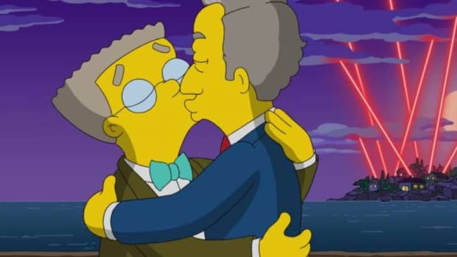 Waylon Smithers and fashion mogul Michael De Graaf. Credit: The Simpsons/20th Television Animation
