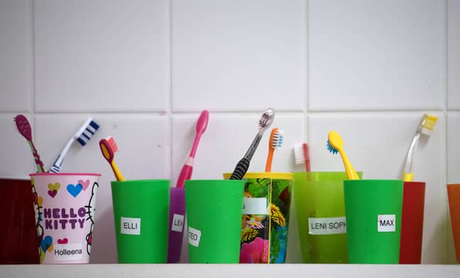 The study that toothbrushes kept in the bathroom could be spattered with faeces. Credit: PA