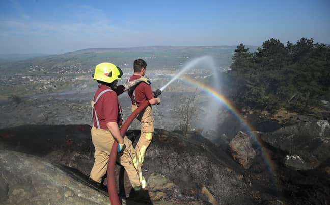Firefighters battled the fire over Easter bank holiday weekend. Credit: PA