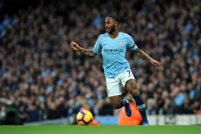 Raheem in action for Manchester City. Credit: PA