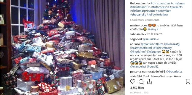 Emma Tapping's massive festive present piles have been talked about a lot in recent years. Credit: Reddit/thebossmumtv
