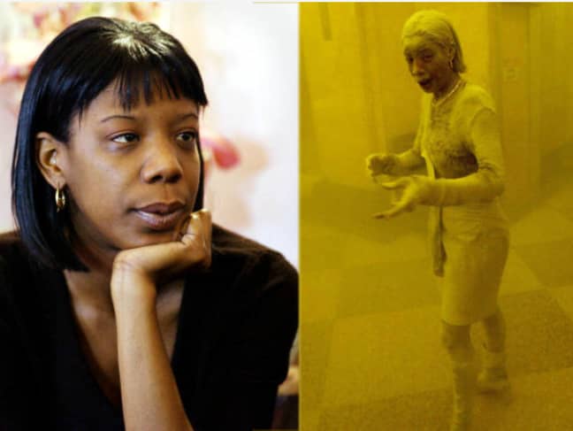 Marcy Borders was just 28 when the plane hit the North Tower. Credit: Stan Honda/AFP via Getty Images