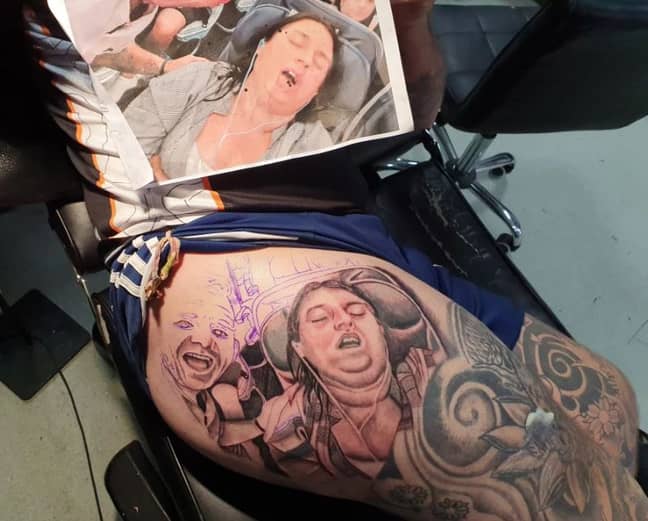 The tattoo set James back £300. Credit: Kennedy News and Media 