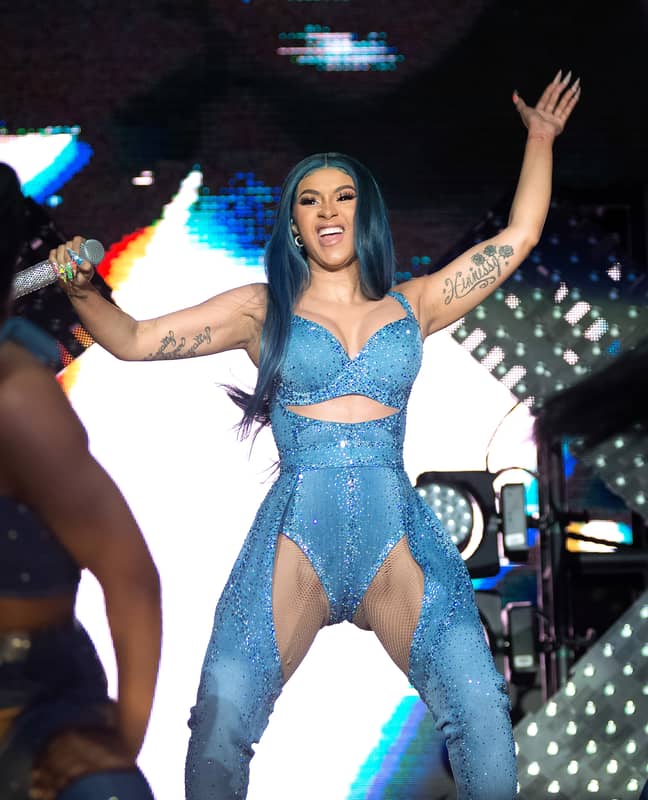 Cardi B shows off some of her tattoos Credit: PA