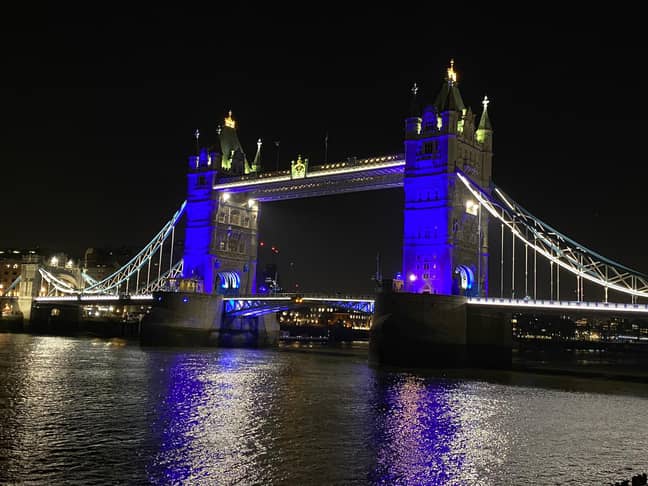 Tower Bridge. Credit: #LightItBlue