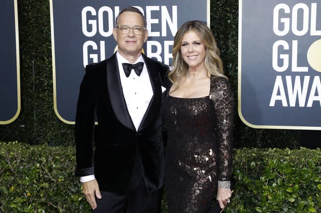 Hanks with wife Rita Wilson. Credit: PA