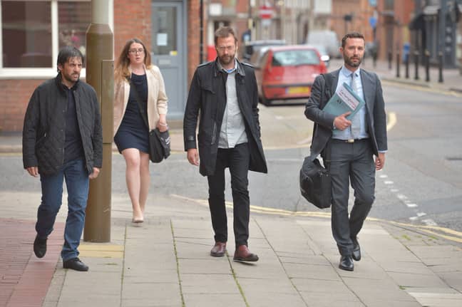 Kasabian singer Tom Meighan arrives at Leicester Magistrates' Court. Credit: PA