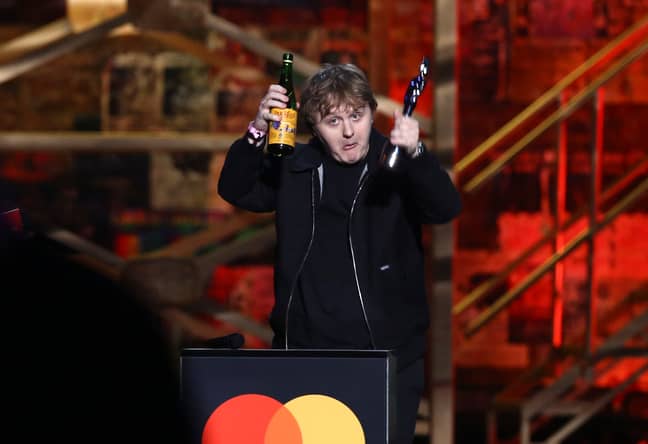 Capaldi getting up for his second BRIT Award. Credit: PA