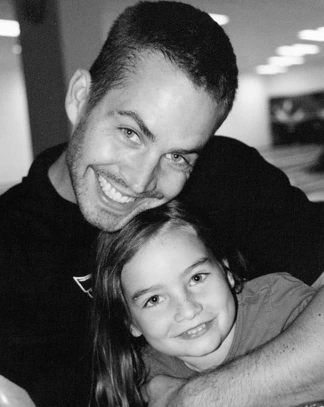 A throwback snap of Meadow with late father Paul. Credit: Instagram/Meadow Walker