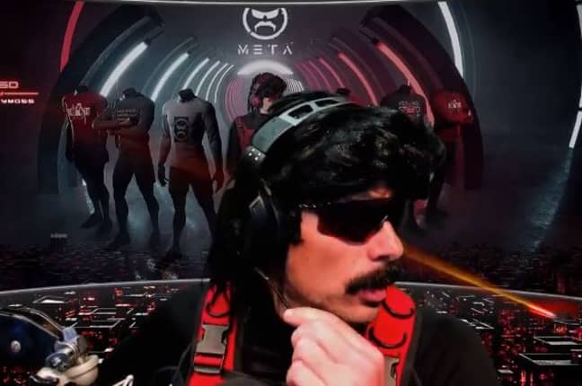 This isn't his first ban. Credit: Twitch.tv/DrDisrespect