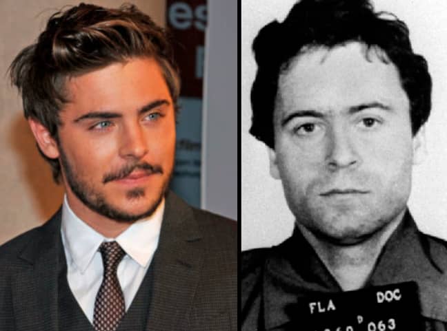Zac Efron and Ted Bundy. See the resemblance? Credit: PA