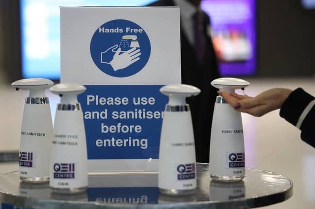 People are advised to use hand sanitiser if they can't use soap and water. Credit: PA
