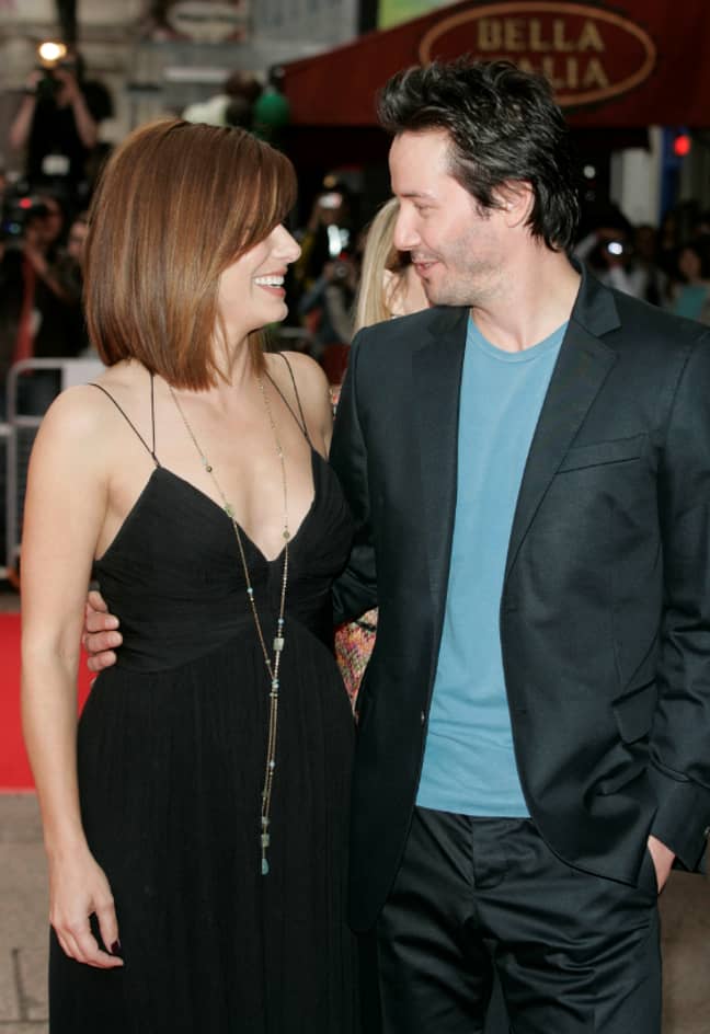 Bullock and Reeves at the premiere for The Lake House in 2006. Credit: PA