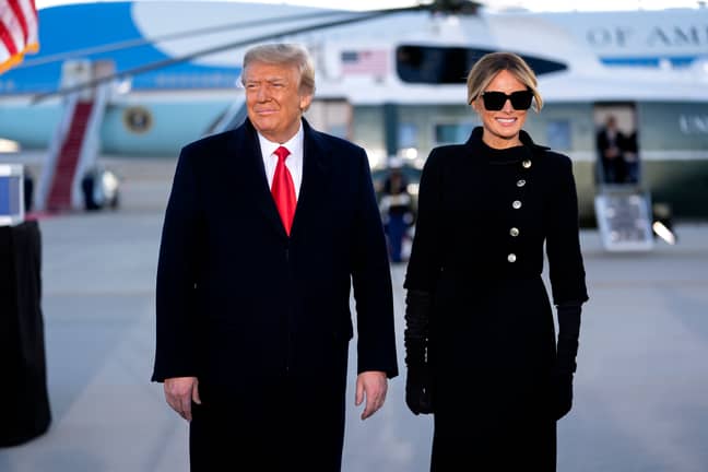 Trump and wife, Melania. Credit: PA
