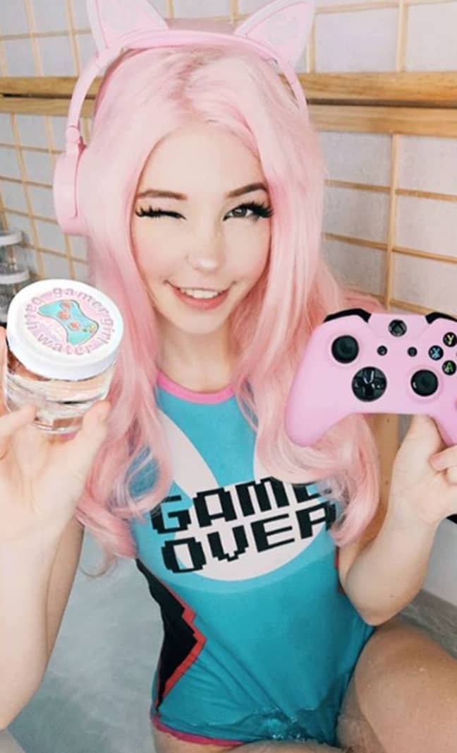 The popular cos-player sold over 500 tubs of her old bathwater. Credit: Instagram/Belle Delphine 