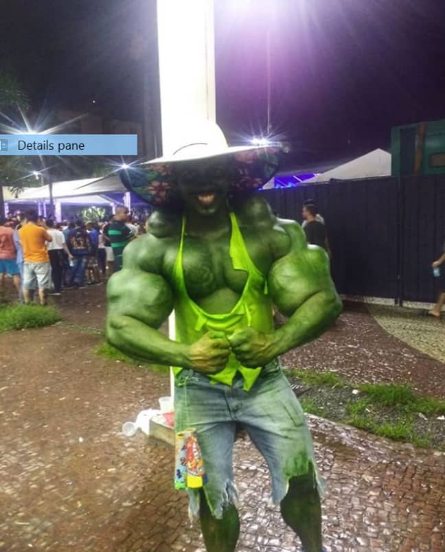 The Brazilian Hulk likes to paint himself green. Credit: Instagram