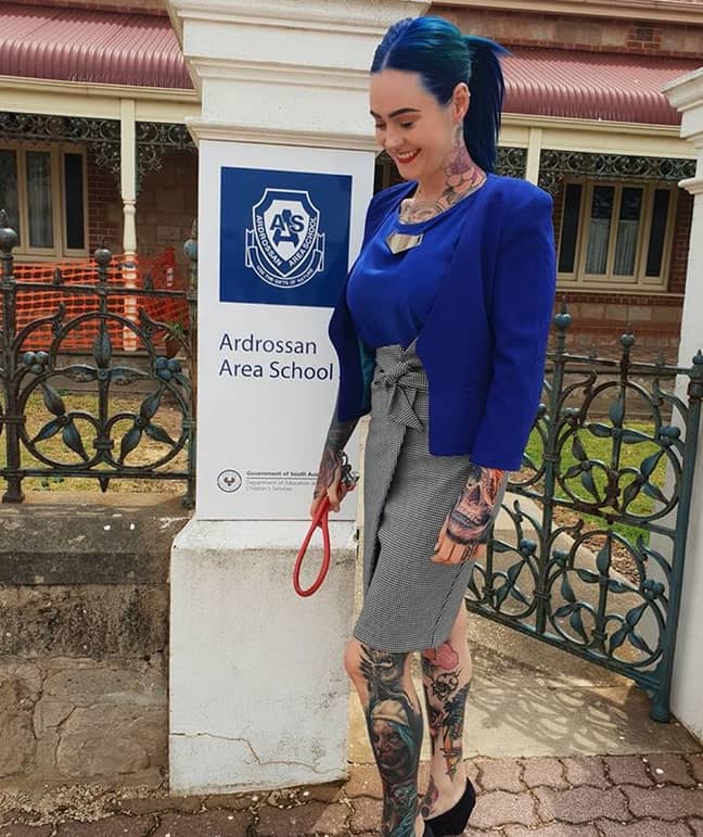 Dr Gray believes she is the 'world's most tattooed doctor'. Credit: Instagram/rosesarered_23