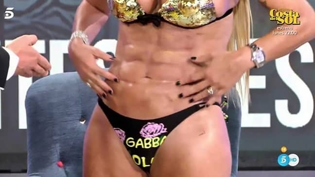 Leticia Sabater has had six pack implants. Credit: CEN