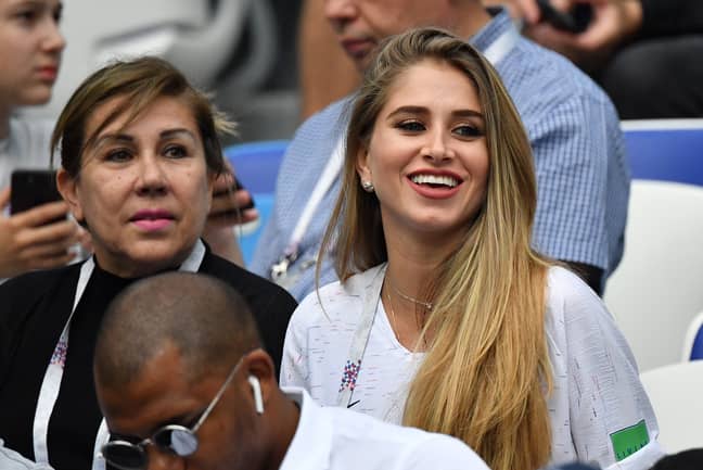 Paul Pogba's Wife Maria Salaues At The FIFA World Cup 2018. Credit: PA