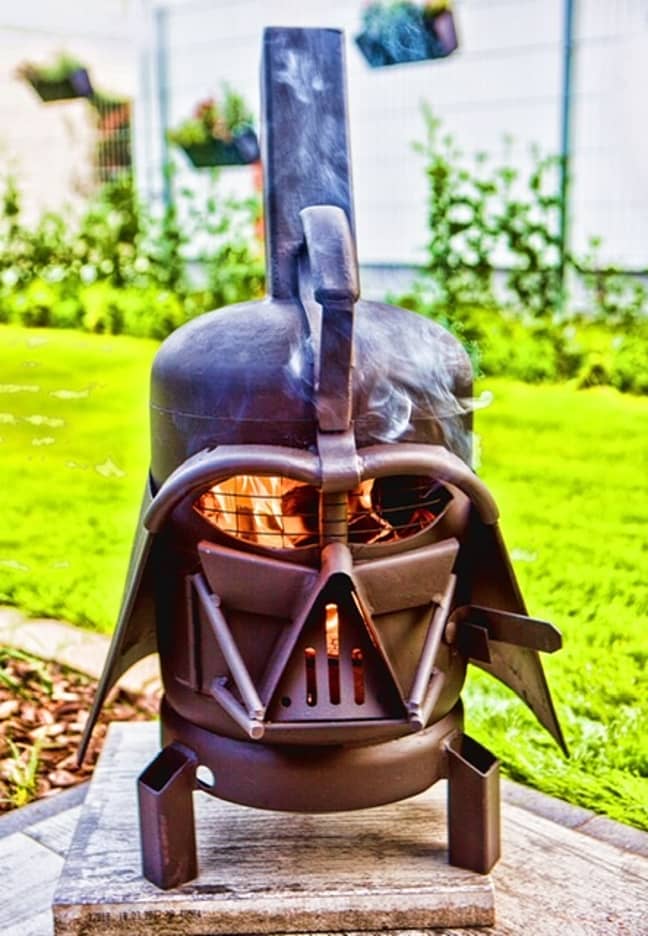 Star Wars Wood Burner Business, Darth Vader Fire Pit Plans