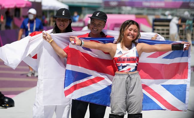 Sky Brown is the youngest ever athlete to compete for Team GB. She won a bronze in skateboarding at age 13. (Credit: PA)